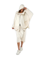 Rundholz - Handbemalte raw french terry jacke mit kapuze - 1251271104