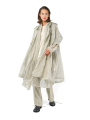 Rundholz - Halbtransparenter kastenförmiger baumwoll modal strickmantel - 1251457203