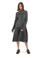 Rundholz DIP - A-förmige merino-wachbär-stricktunika mit materialmix - 2242337017