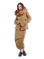 Rundholz - Taillierte viskose woll-stretch-jacke mit drapierte rechtecke auf ärmel - 2241161110