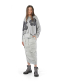 Rundholz Black Label - Short linen knit sweater with placed flock print - 2253720704