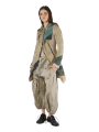 Rundholz DIP - Balloon-shaped bicolor twill trousers with oversized pockets - 2252600105