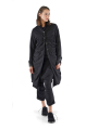 Bois rond - Manteau en laine en forme de banane avec fronces sur la couture de séparation - 2251251206