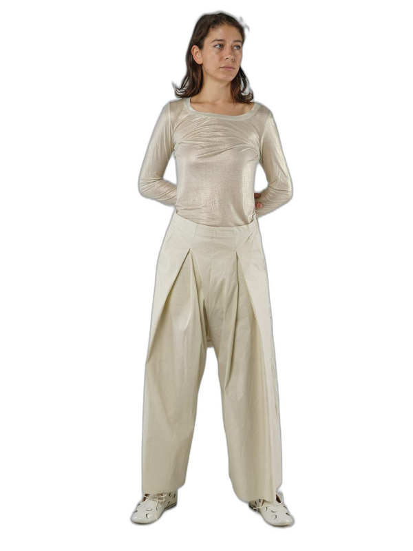 Rundholz - Weite baumwoll stretch hose - 1251050113