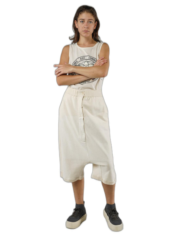 Rundholz - Handbemalte wadenlange raw french terry hose - 1251270107