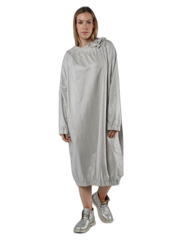 Rundholz - Knielanges thin french terry kleid mit glanz optik - 1251280907