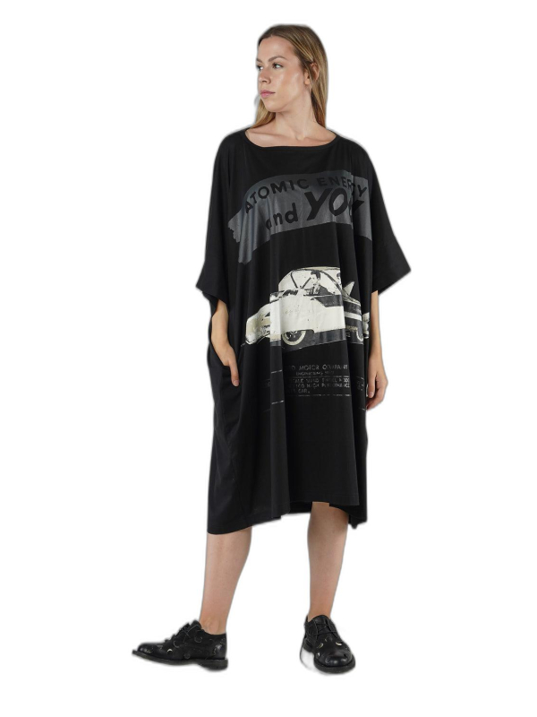 Rundholz - Gerades weites baumwoll jersey kleid - 1251300901