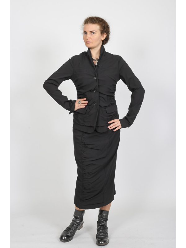 Rundholz - Taillierte Rundholz Jacke mit Raffungen und Knöpfen - 2251211102