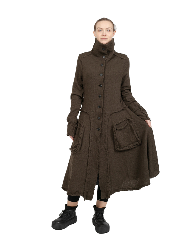 Rundholz Black Label - Knitted coat with suitcase pockets