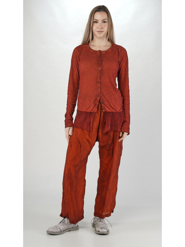 Rundholz DIP - Tailored cotton jacket with button placket and mesh edge - 2252341106