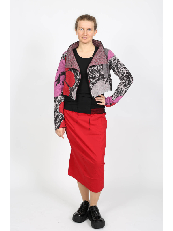 Rundholz Black Label - Asymmetrische Strickjacke aus 100% Wolle in Gerade Form - 2253247101 - Stilecht - Bild 1