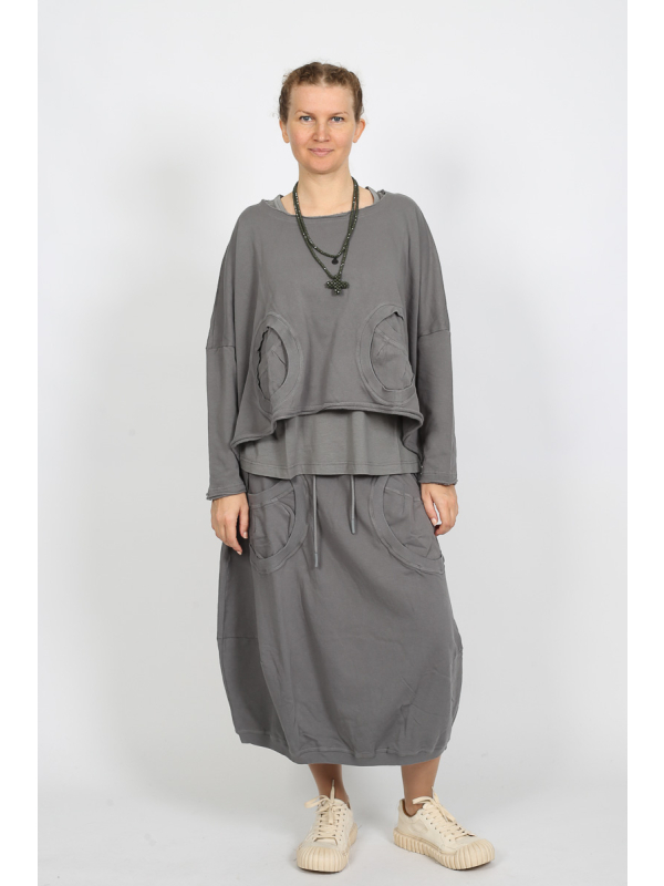 Rundholz Black Label - Oversize Cotton T-Shirt with Raw Edges - 2253250501 - Stilecht - Image 1