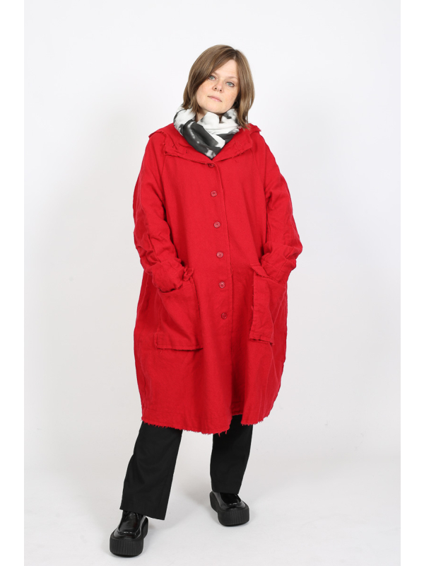 Rundholz Black Label - Oversize Fransenmantel mit Kapuze von Black Label - 2253281203 - Stilecht - Bild 1