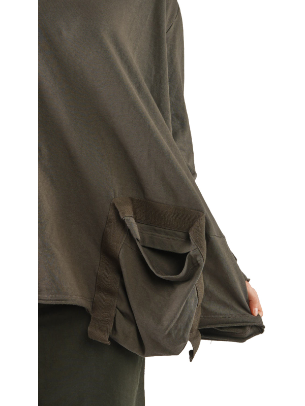 Rundholz Black Label - Sweater with suitcase pocket Cotton Oversize jungle - 2243250501