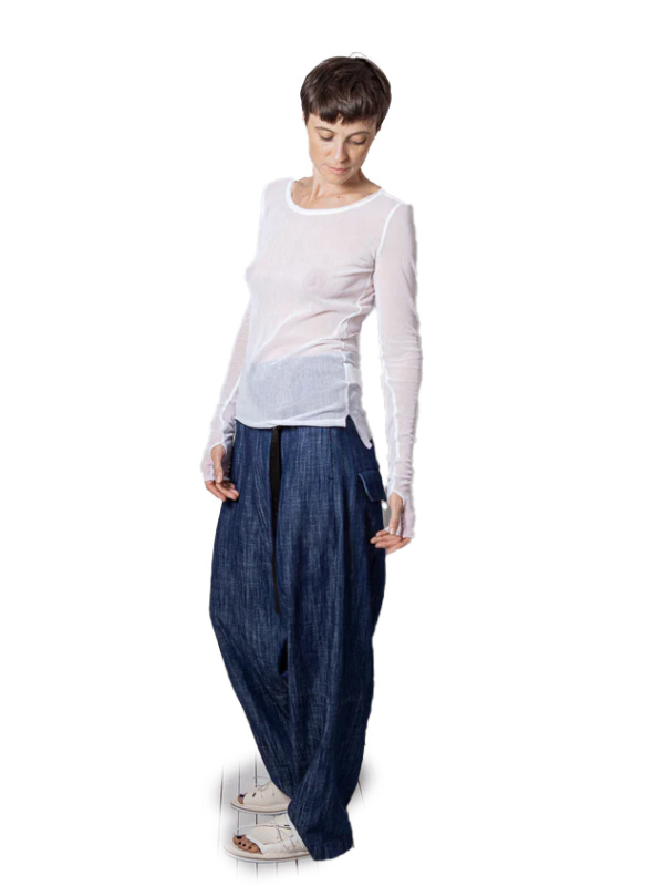 Pal Offner - Shirt - Sheer Longsleeve_Mesh - White - 2501-030101-330001