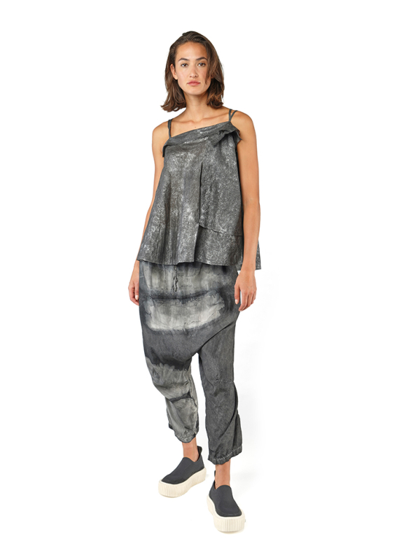 шелковый топ длиной до бедра